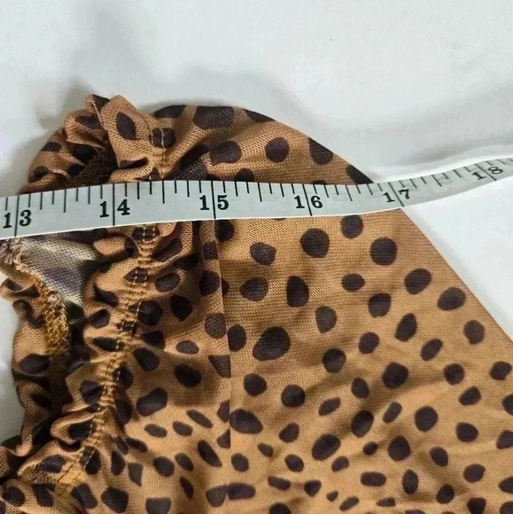 Dylan Ryan cheetah animal print long sleeve blouse sz XL - Picture 6 of 8